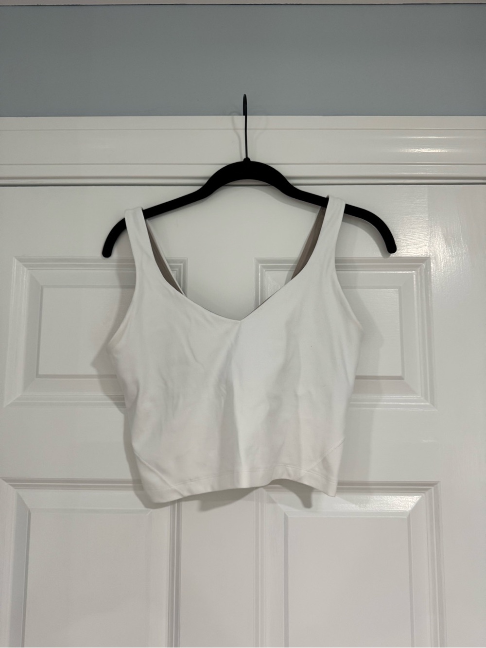 lululemon athletica White V-Neck Align Cropped Tank